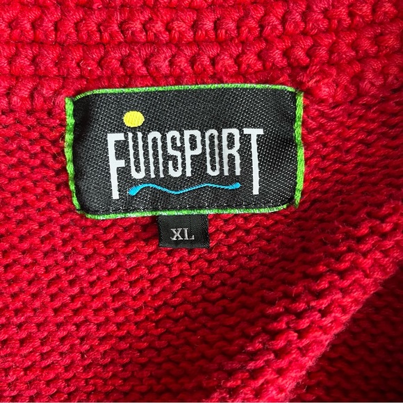 Vintage Funsport Novelty Cardigan sweater M - Picture 9 of 9